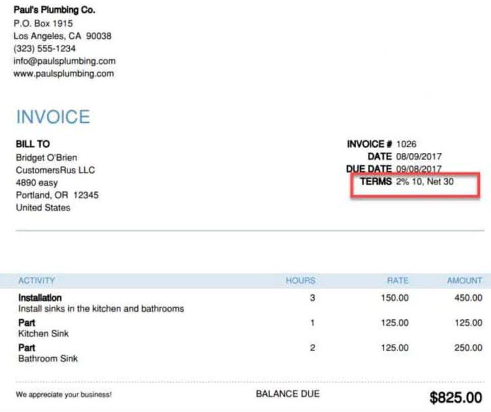 billed in arrears meaning